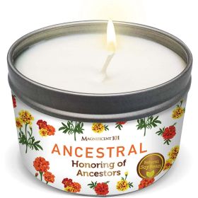 Magnificent 101 Long Lasting Candle for Honoring Your Ancestors | 6 Oz - 35 Hour Burn | Soy Wax Candle With Floral & Citrus Oils for Purification, Rel