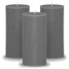 CANDWAX 3x6 Pillar Candles Set of 3 - Decorative Rustic Candles Unscented and No Drip Candles - Ideal as Wedding Candles or Large Candles for Home Int