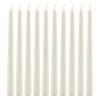 Stonebriar Unscented 10" Dripless Taper Candles with 7 Hour Burn, 10 Pack, White