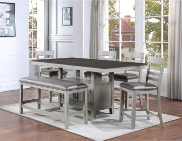 Hyland - 6 Piece Dining Set - Pearl Silver