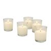 Stonebriar Unscented 1-Wick Wax Filled Glass Votive Candles 48 Pack, Off-White