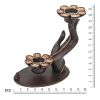 Prayer Hand Holding Flowers Carved Rain Tree Wood Candle Holder