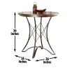 Adele - 5 Piece Dining Set With Counter Height Table - Dark Brown