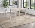 Farmhouse 5-Pack Counter Dining Set - Plank Effect Top, Shaped Counter Stool Seat - Compact and Functional - Perfect for Apartments or Smaller Homes