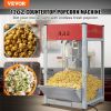 VEVOR Popcorn Popper Machine 12 Oz Countertop Popcorn Maker 1440W 80 Cups Red