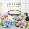 Magnificent 101 Long Lasting Lotus Flower Aromatherapy Candle | 6 Oz - 35 Hour Burn Time Paraffin Free, All Natural & Organic Soy Wax Candle for Desir