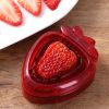 Strawberry Slicer Kitchen Gadget Cute Cutter with Stainless Steel Wires Strawberry Kitchen Fruit Slicer for Kids