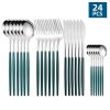 24pcs/Set Stainless Steel Cutlery; Portuguese Cutlery Spoon; Western Cutlery Set