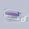 1pc Large Size 32/64 Slots Ice Mold Ice Tray Tray With Lid Ice Delivery Shovel; Creative 2-in-1 Ice Tray Mold And Storage Box One-click For Ice Extrac