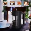 French Press Coffee Maker, Camping French Coffee Press Glass, Heat Resistant Thickened Glass Coffee Press, 100% BPA Free Prensa Francesa, Rust-Free an